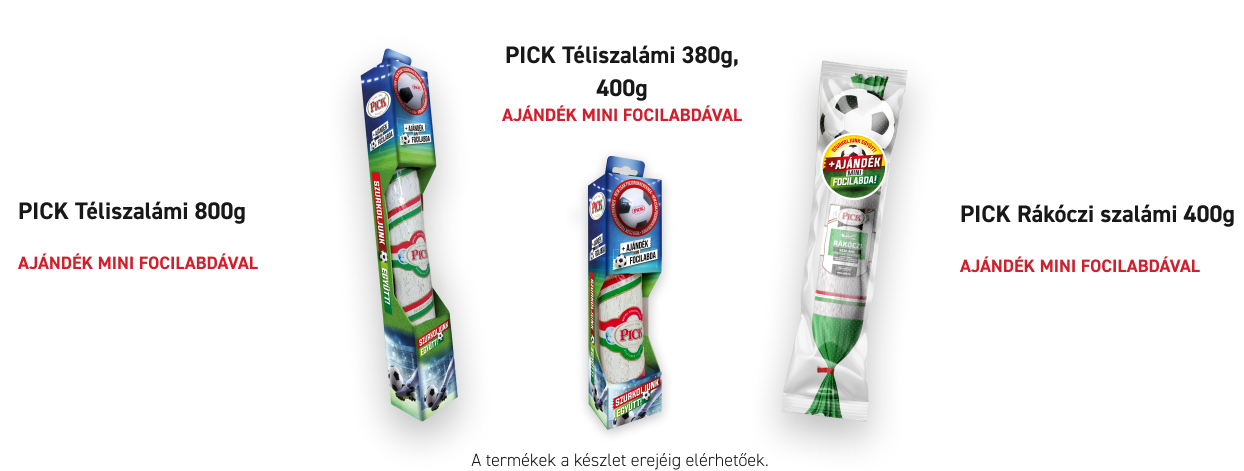 A promócióban részt vevő termékek